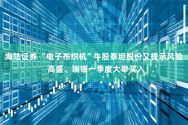 海陆证券 “电子布织机”牛股泰坦股份又提示风险  高盛、瑞银一季度大举买入